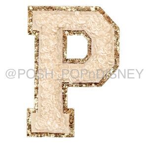 STONEYCLOVER inspired letterman gold glitter and cream like center